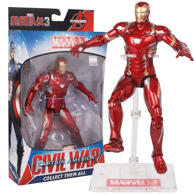 

Marvel Avengers 4 Super Hero Captain America Iron Man Scarlet Witch Ant Man Action Figure Toy With Original Box Support