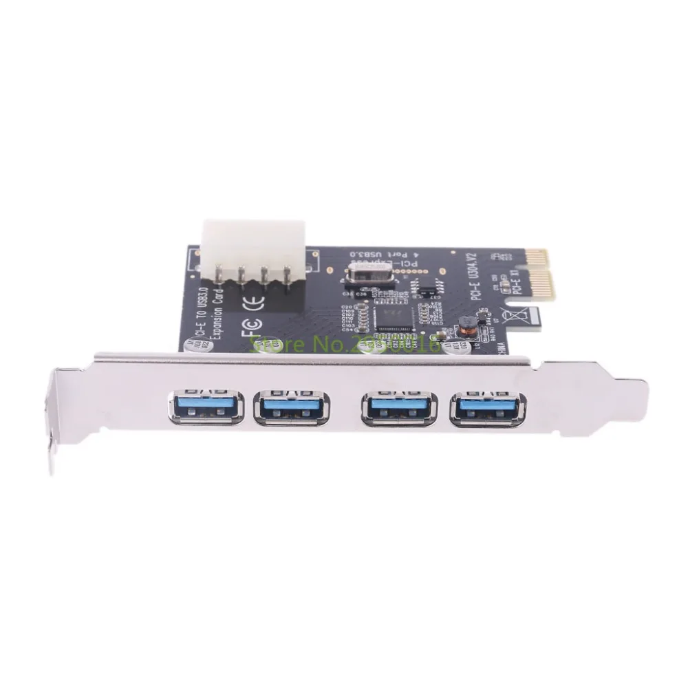4 Port PCI-E to USB 3.0 HUB PCI Express Expansion Card Adapter 5 Gbps Speed For Desktop Computer Components C26