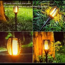 Hot Solar Flame Flickering Garden LED light IP65 outdoor Smart LED Torch Light With solar panel