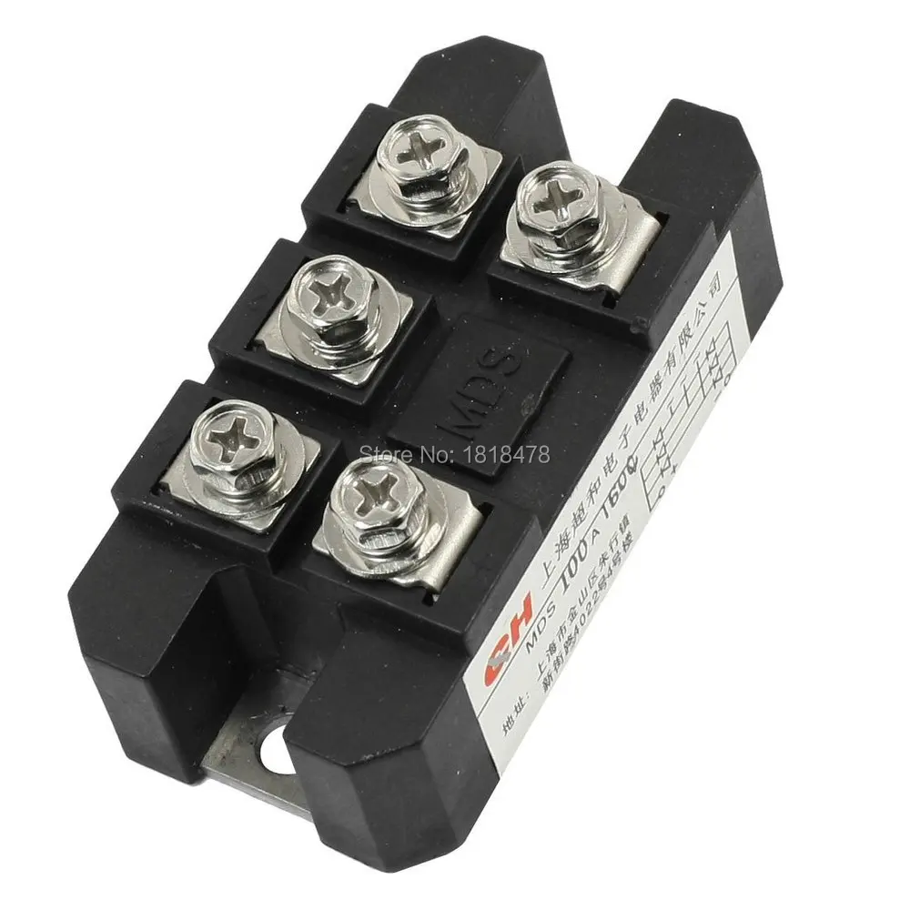 

MDS-100A 5 Terminals 3 Phase Diode Module Bridge Rectifier 100A 1600V
