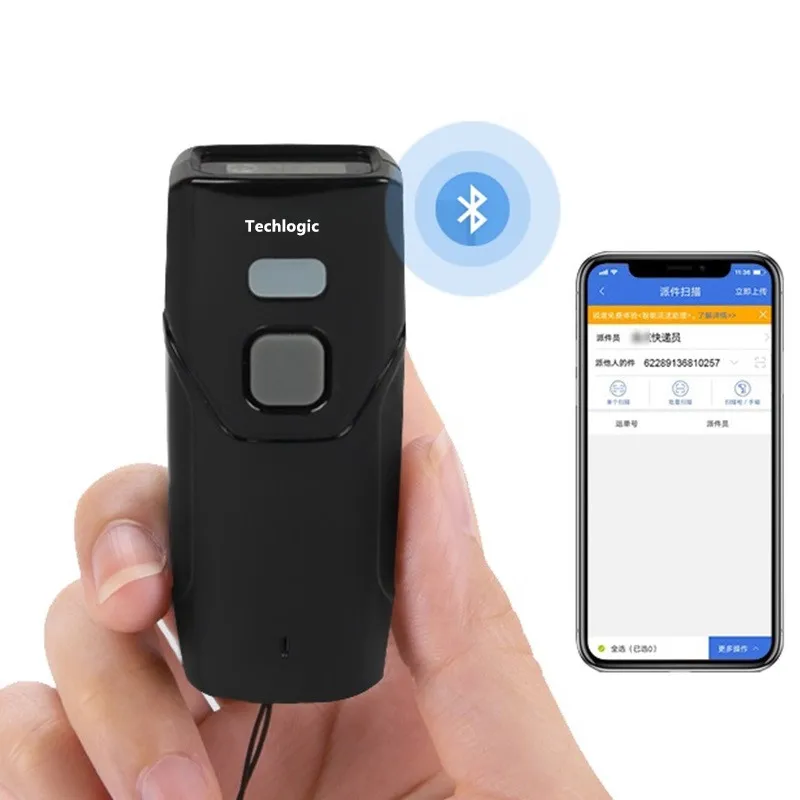 جيب اللاسلكية ماسح الرمز الشريطي بتقنية bluetooth آلة حفر بالليزر صغيرة المحمولة قارئ الأحمر ضوء CCD الباركود ماسحة ل IOS الروبوت ويندوز