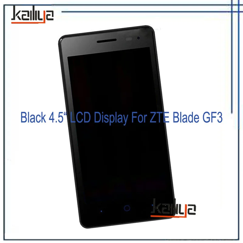 Для zte Blade GF3 ЖК-дисплей+ 4," сенсорный экран дигитайзер черный смартфон Ремонт для zte Blade GF3 ЖК-экран