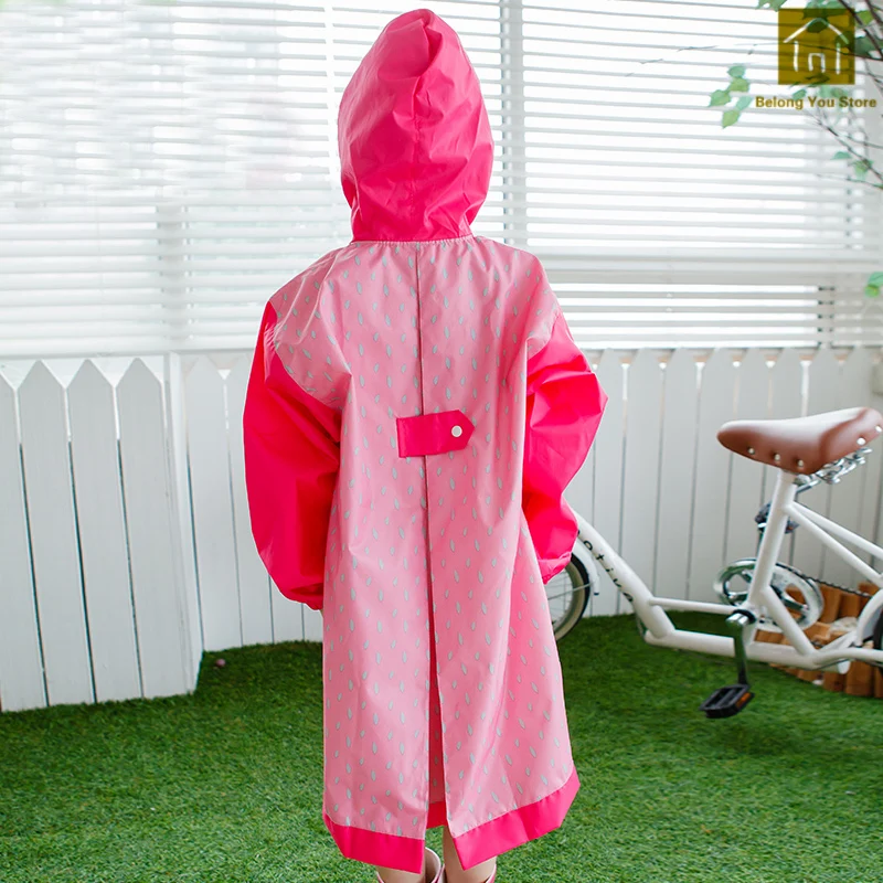 Милые Пластик плащи плащ для девочек Детская непромокаемая одежда Водонепроницаемый непроницаемое пончо Infantil плащ дождь Шестерни JKR095