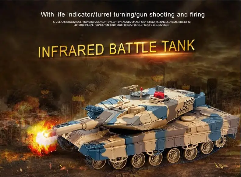 2016 new RC Tank for Kid  Play rc toy HQ-516 RC battle tank charging move Infrared Fighting Remote Control Tank vs KT002-4 tank