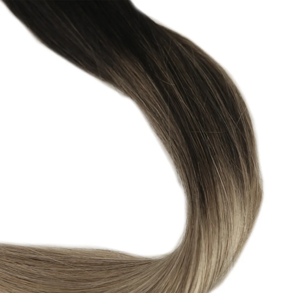 Full Shine Tape In Hair Color 1b 8 22 Black Fading To