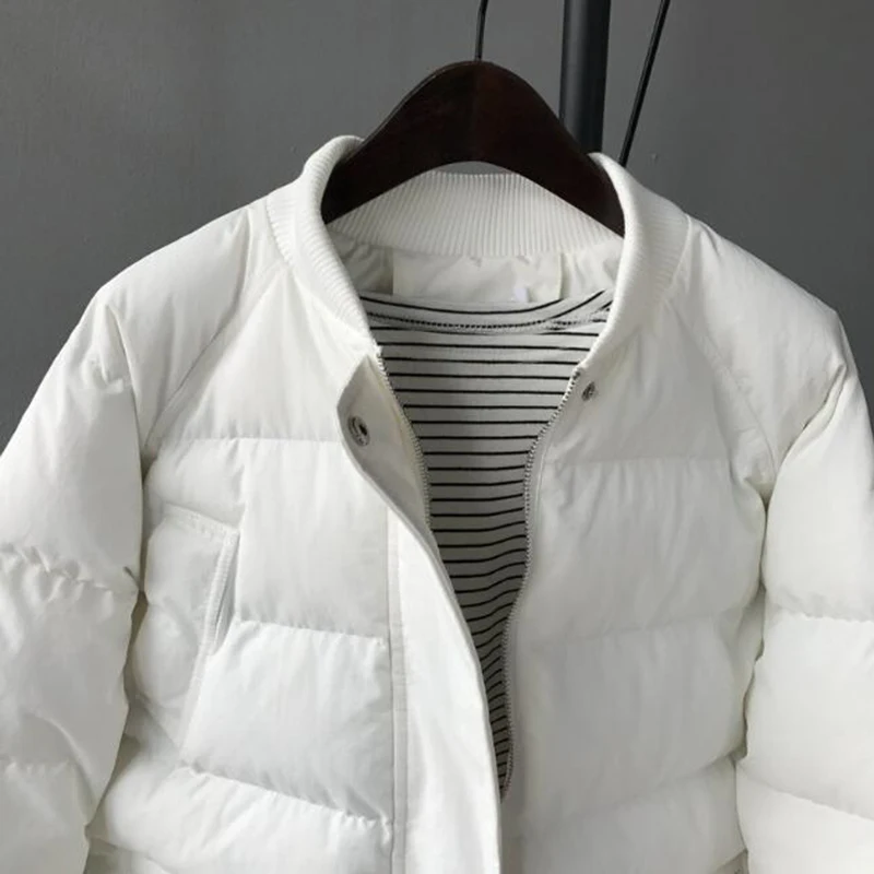 Sedutmo Chaud Épais Streetwear Blanc Courte Manteau Ed451 Oversize qpSWx0n
