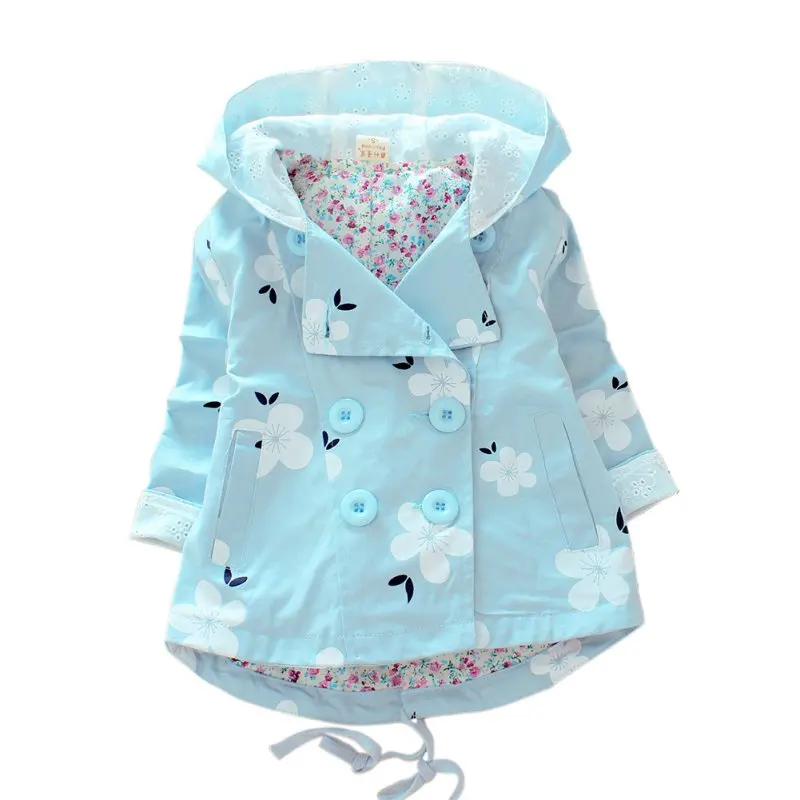 

New Spring Autumn Baby Girls Coat Jacket Girls Double Breasted Cardigan Infant Baby Kids Lace Coat Children Outwear Coats