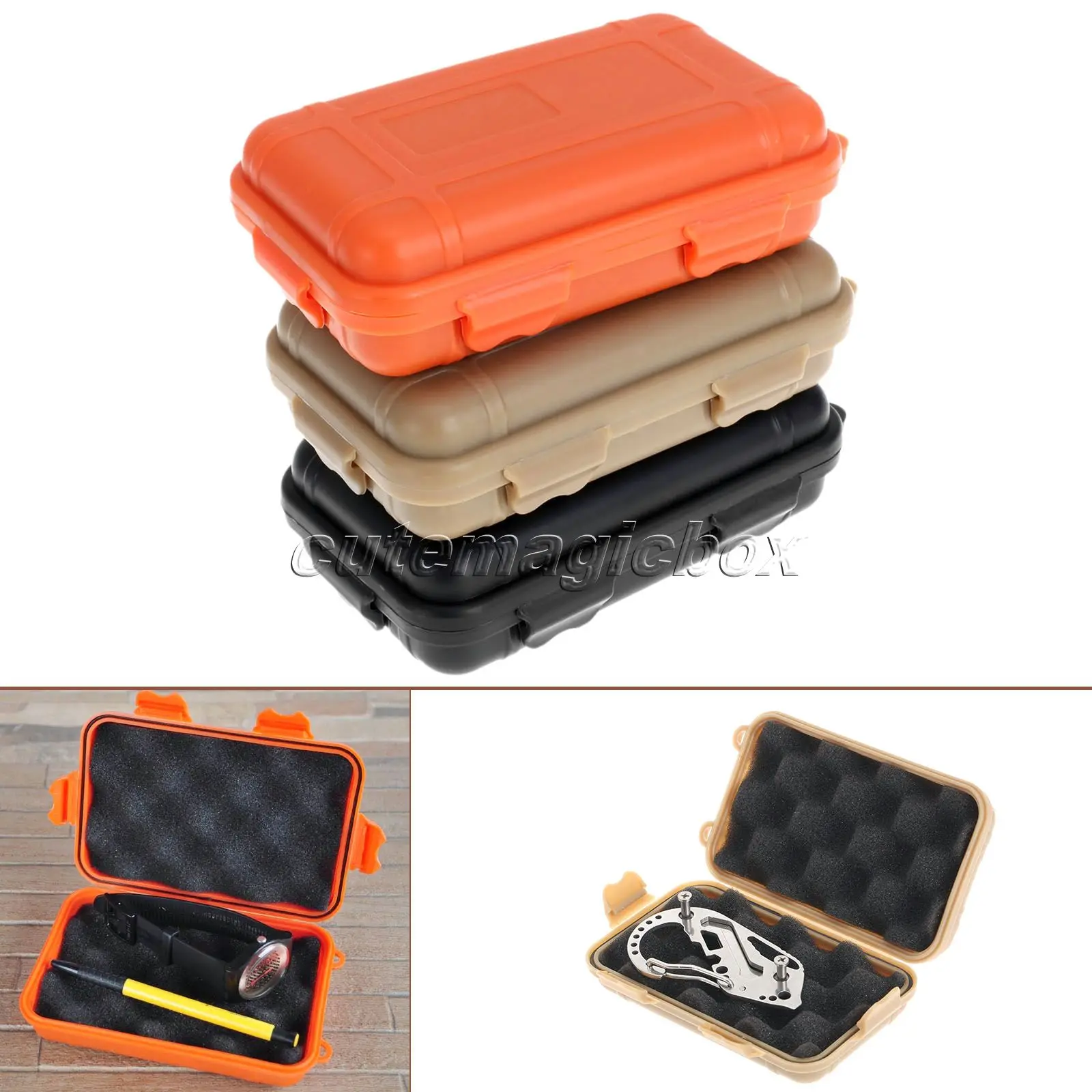 

1 Pc 3 ColorsOutdoor Composite Waterproof Shockproof Airtight Survival Case Container Storage Carry Box Camping Tool Travel Kits