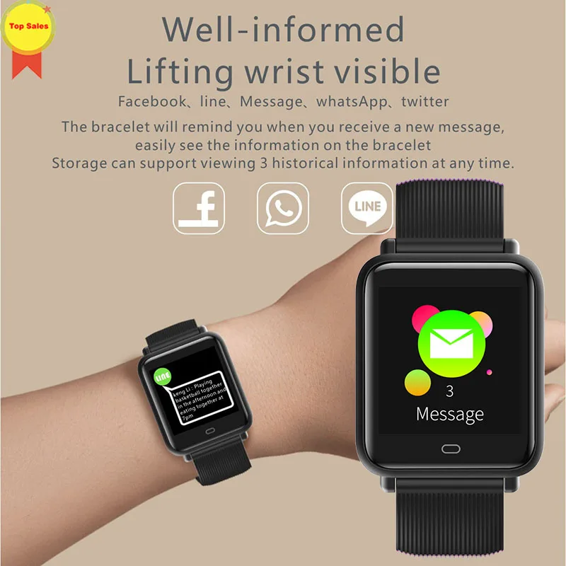 

Relogio Smart Watch Heart Rate blood pressure Monitor watch Waterproof Sports Fitness Tracker smart wristWatches for IOS Android
