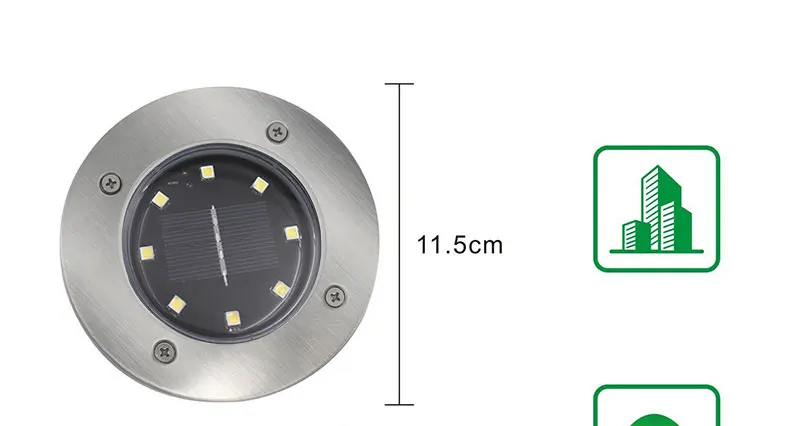 Водонепроницаемый Солнечный грунтовый светильник садовая дорожка настенная лампа с 8 светодиодами Солнечная лампа для дома подъездная дорога газон дорога