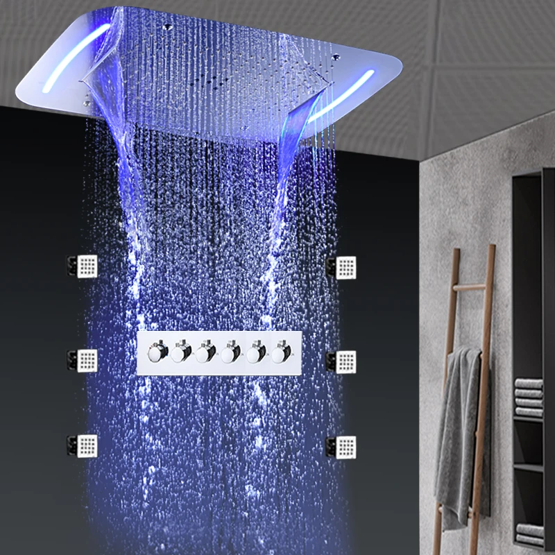 New Concealed Ceiling Rain Shower Thermostatic Luxury ...