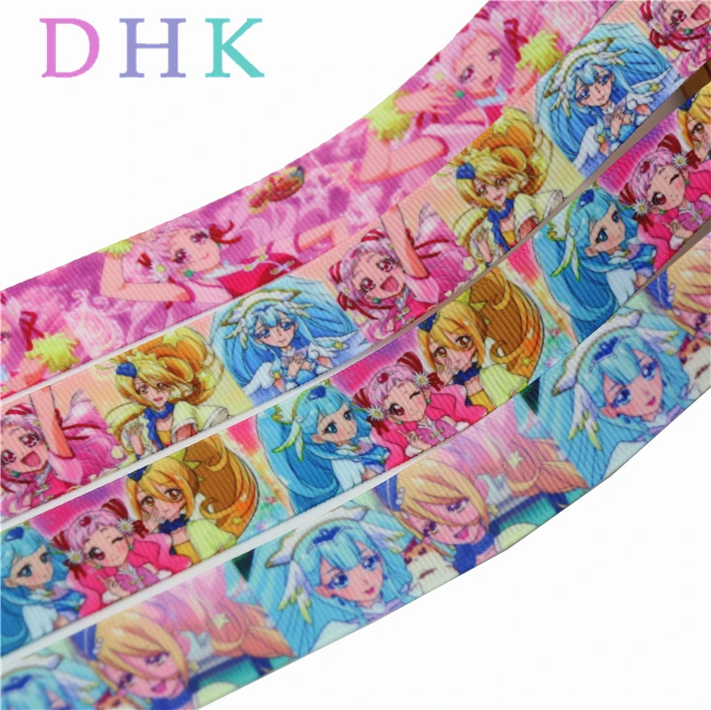 

DHK 7/8'' 5yards japan pretty cure printed grosgrain Ribbon Accessory hairbow headwear decoration Wholesale OEM DIY C1520