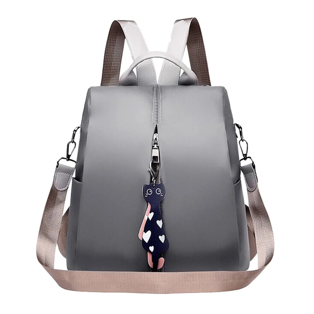 

OCARDIAN 2019 NEW Women's Anti-theft Feminina Backpack fashion simple solid color School bag Oxford cloth shoulder bag 7J11