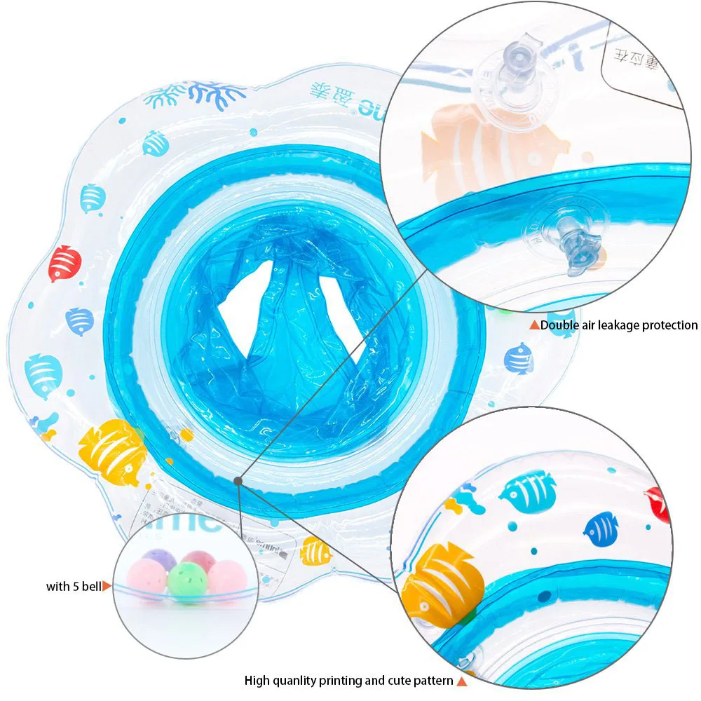 Baby Swimming Ring(Give a Inflatable tube)Summer Inflatable Swimming Circle Toddler Pool Swim Ring Aid Toddler Safety Float Seat (2)
