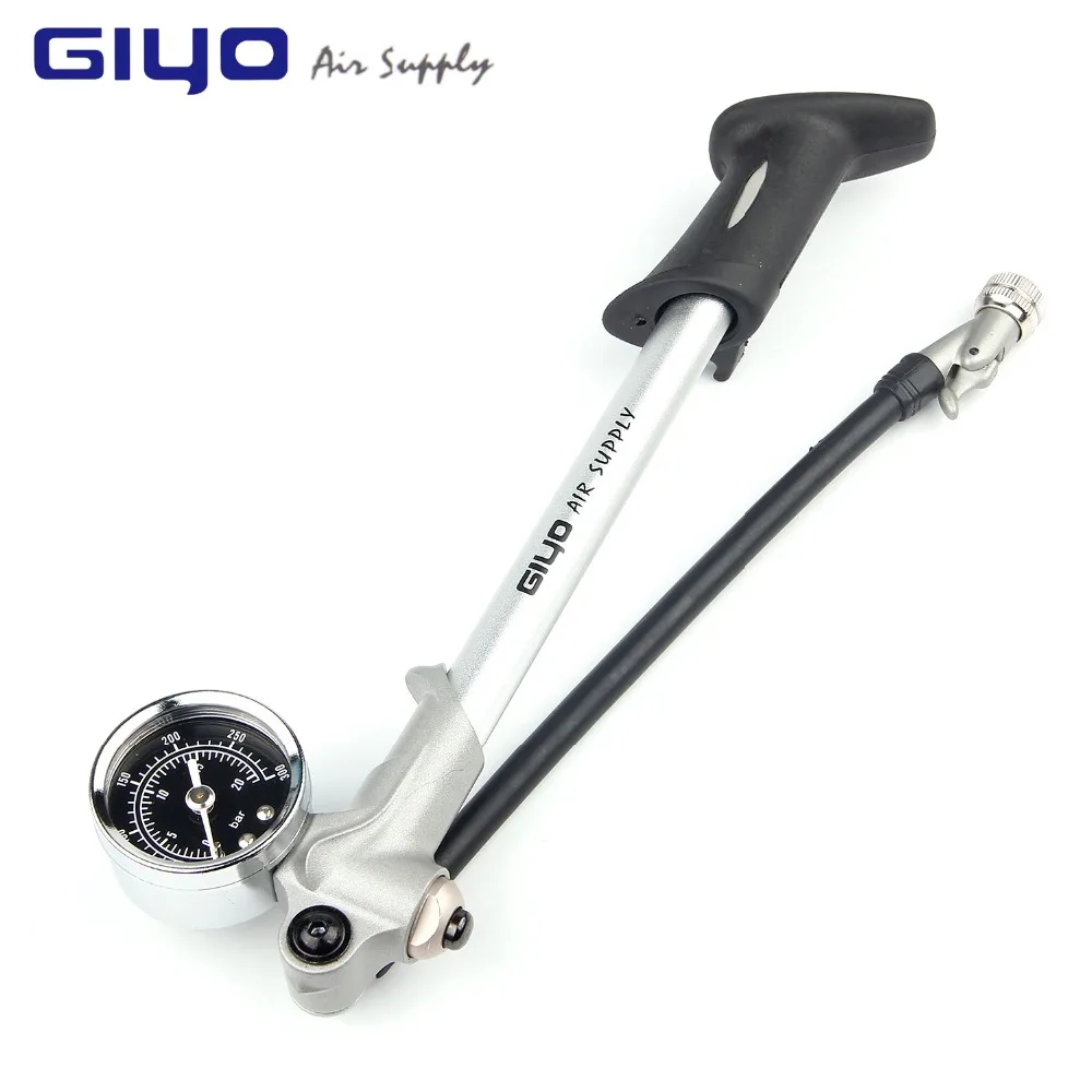 GIYO Bike Bicycle Aluminum Fork Shock Pump Schrader with Digital Gauge
