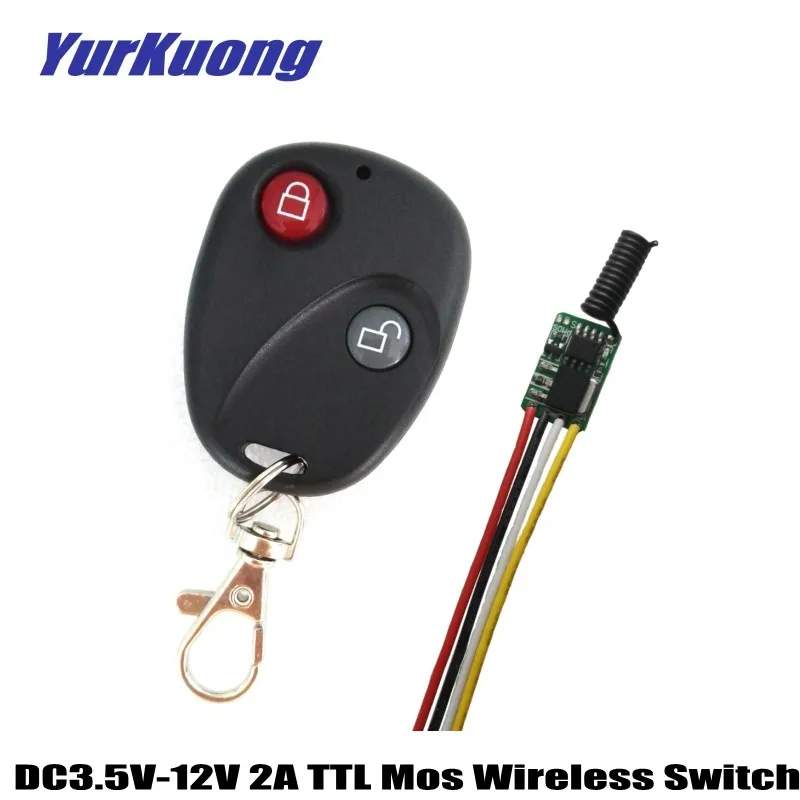 

TTL 2A Remote Control Switch Module 3.6V3.7V4.2V5V6V7.4V9V12V Mini Size Power Saving Low power consumption RF Wireless Switch