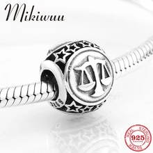 Модные Изысканные стерлингового серебра 925 пробы 12 Созвездие весы бусины аксессуары ювелирных изделий подходят к оригинальному браслету Pandora