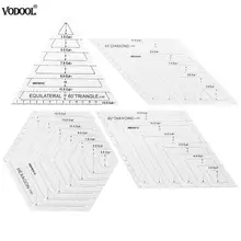 Прозрачный акриловый линейки лоскутное ремесло лоскутное линейкой резка линейки весы DIY ручной работы по индивидуальному заказу для Домашние инструменты для шитья с шестигранной головкой