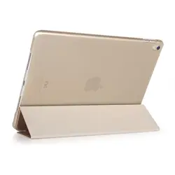 Slim Trifold Стенд Обложка для iPad Air 2 pro 9,7 A1675 A1567 прочный прозрачный задняя крышка для iPad Air с автовключение/сна + подарок