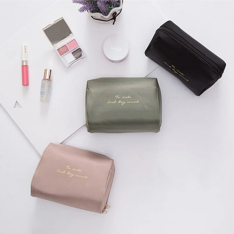  UOSC Women Cosmetic Bag Travel Make Up Solid Bags Fashion Ladies Makeup Pouch Neceser Organizer Kit - 33013292400