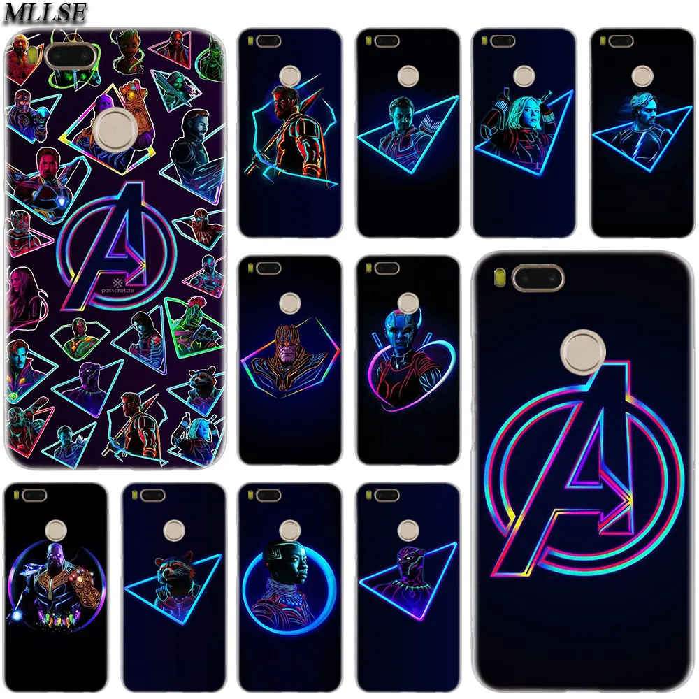 

MLLSE Avengers infinity war Clear Case Cover for Xiaomi Mi Play Pocophone F1 8 A1 A2 Lite 6 6Plus Mix 3 2S Redmi Note 4x 5 6 S2
