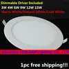 Downlight LED regulable Panel de luz de techo con conductor AC110V/220V 3W/4W/6W/9W/12W/15W empotrada luz LED empotrable de techo envío gratis ► Foto 1/6