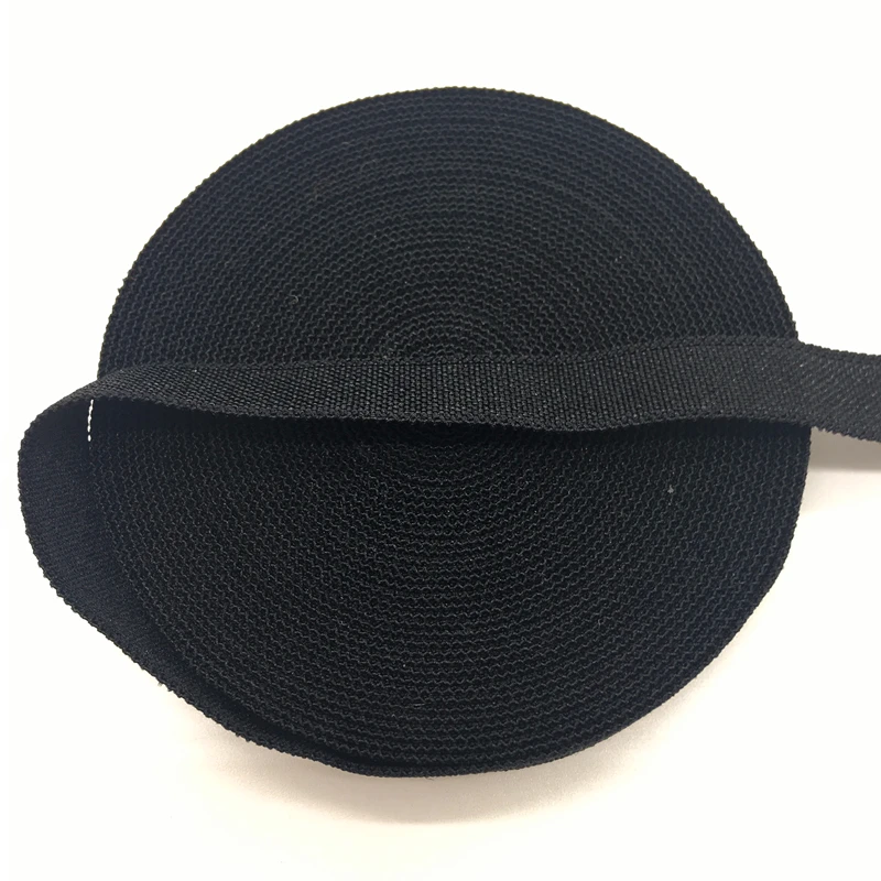 

5Yards/lot 3/8" 10mm Black Solid Shiny Satin Elastics Band Headband Bra Strap Dress Sewing Trim