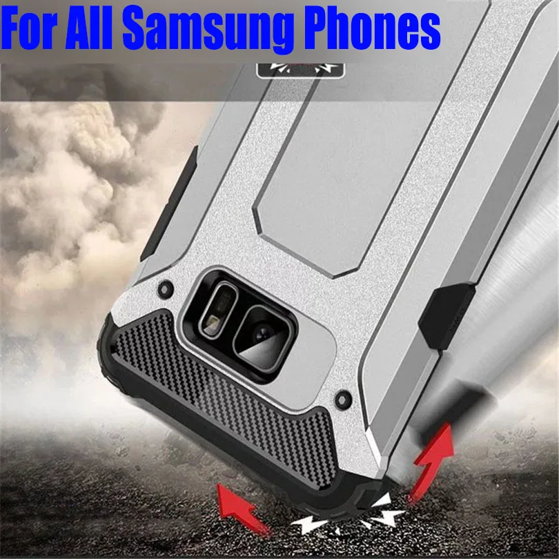 

Case for ALL Samsung Galaxy S9 S8 Plus S7 edge S6 edge S5 Note 9 8 Tough Armor DropProof Neo Hybrid Silicon TPU + PC Cover N701