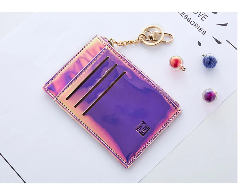 Laser Mini Wallet Women Coin Purse Fashion Solid Color Key Card Multifunction Small Wallets Clutch Pillow Designer Carteira