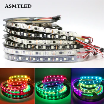 

WS2811 Dream Magic Full Color Smart IC LED Pixel Strip light DC12V SMD5050 30Leds/m 60Leds/m White Black PCB 0.5-5m RGB LED Tape