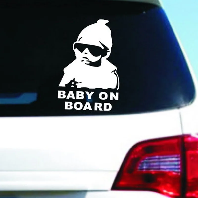 

14 * 9CM Cool Rear Reflective Sunglasses Child Car Sticker for Kia Rio K2 K3 K5 K4 Cerato,Soul,Forte,Sportage R,SORENTO,Mohave,