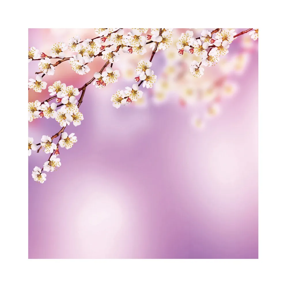 Laeacco Spring Cherry Sakura Flowers Branch Light Bokeh Baby Portrait Photo Backgrounds Photographic Backdrops For Photo Studio