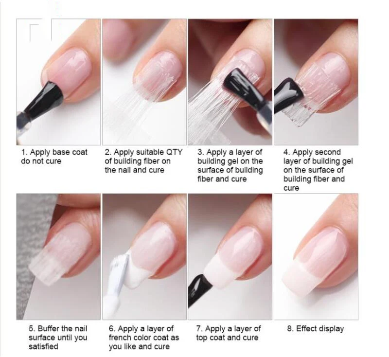 10 шт. fibernails стекловолокно для наращивания ногтей 2019 отличное Горячее наращивание