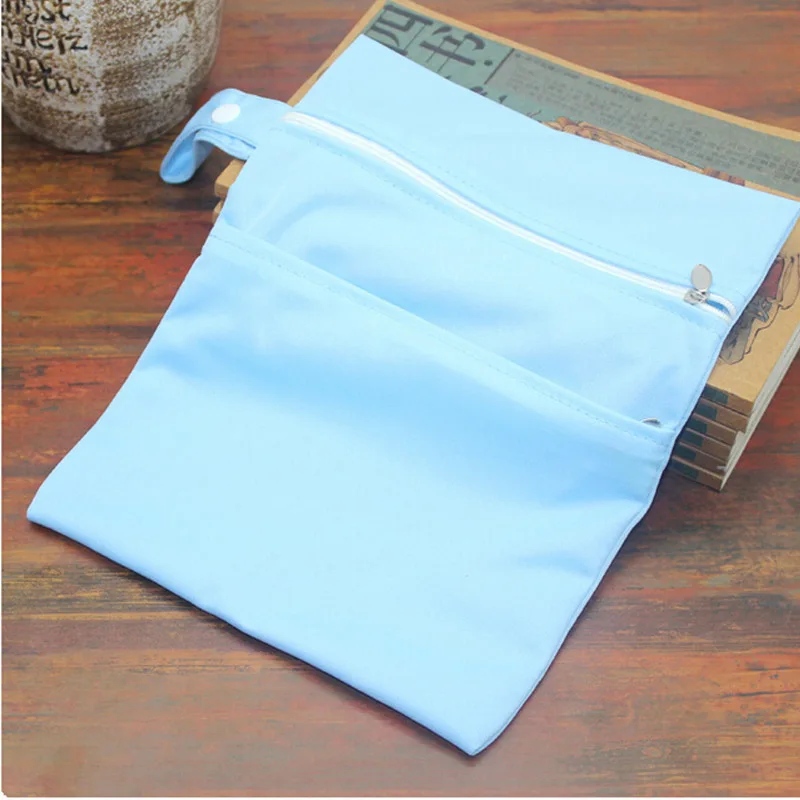 Reusable Baby Diaper Bags Double Zippered Wet/Dry Bag Waterproof Wet