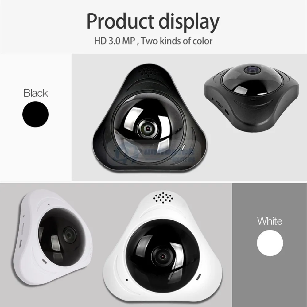 Мини камера видеонаблюдения 3 Мп 360 градусов Wi Fi P2P|camera network|mini cctvwireless hd |