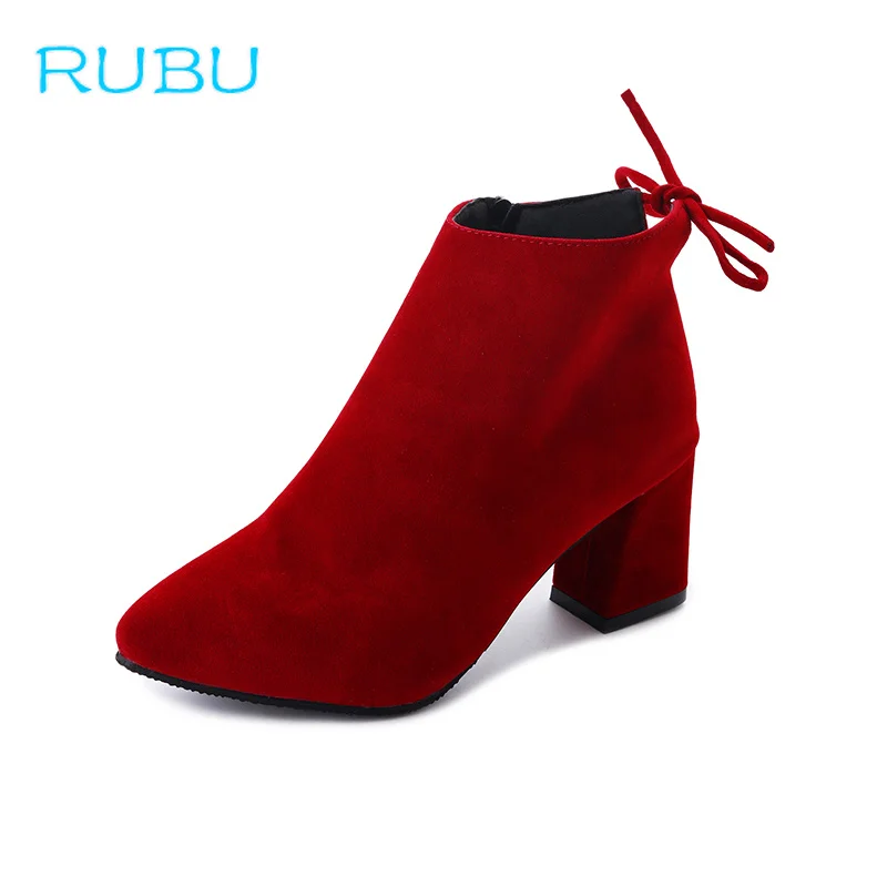 Botas Mujer 2018 новые осень-зима Модные женские ботинки на высоком каблуке кожаные