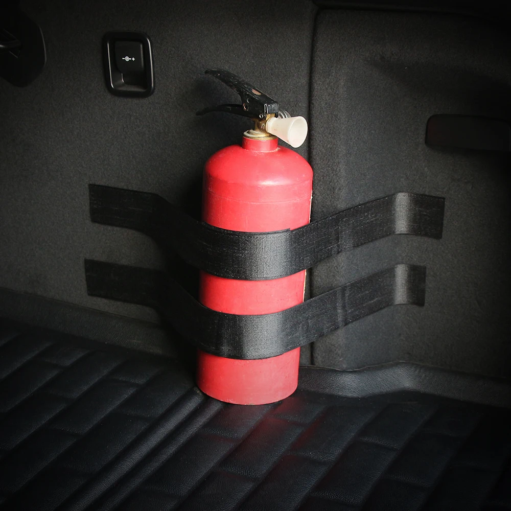 

4Pcs Fire extinguisher bandage vehicle trunk fixed belt bracket sticker straps Strong magic tape suitable for all cars