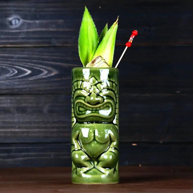 Гавайские кружки Tiki Коктейльная чашка пивная кружка для вина керамические