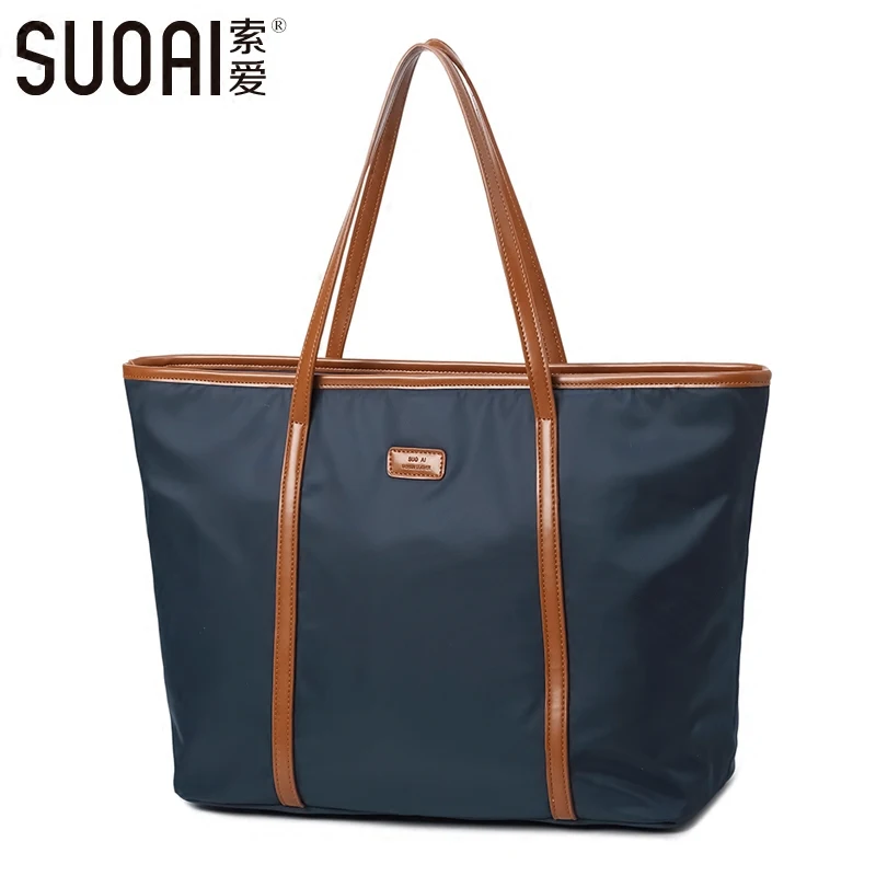 SUOAI женская сумка-тоут из Оксфорда, модная брендовая Женская водонепроницаемая пляжная большая сумка-тоут, женские повседневные сумки, женская сумка