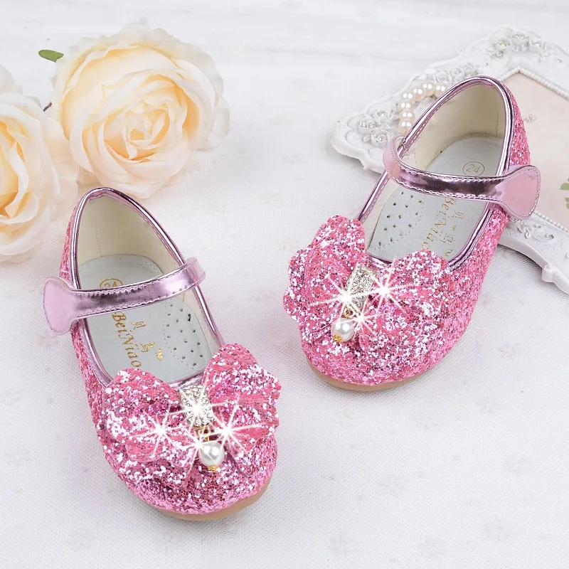 

2018 Spring Autumn New Leather Kids Shoes Princess Tendon Flat White Fashion Shiny Comfortable Girls Shoes