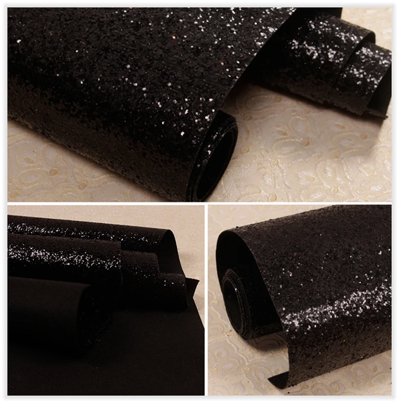Fabric Textile Wall Coverings Light Silver Glitter Wallpaper Roll, Black Glitter Home Decoration Wallcoverings SG002 Fabric Textile Wall Coverings Light Silver Glitter Wallpaper Roll, Black Glitter Home Decoration Wallcoverings SG002