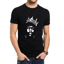 Туалет Показать Мужские Biggie Smalls Notorious B.I.G. корона С Коротким Рукавом Случайные Футболки Мужчин Теэ