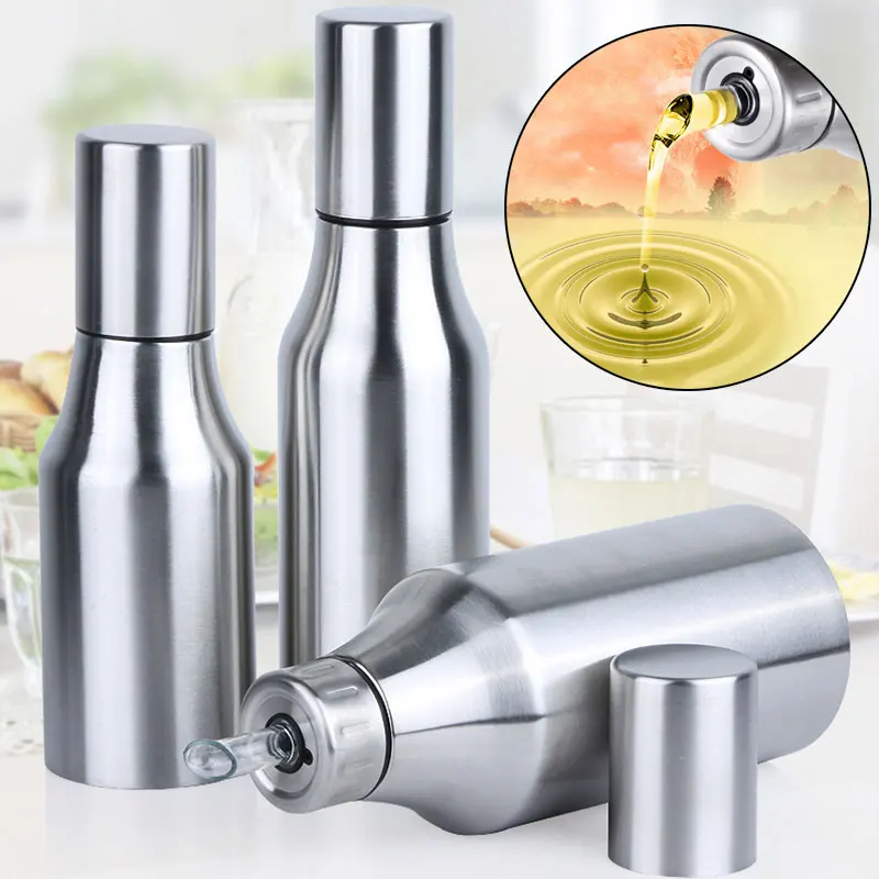 Stainless Steel Olive Oil Dispenser Leakproof Bottle Oil ...