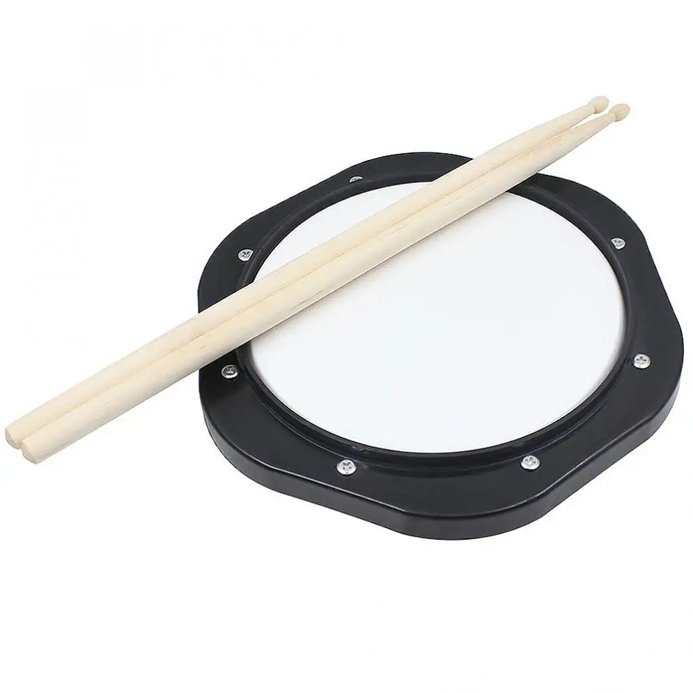 10 дюймов Dumb Drum практика ударные инструменты для джаза тренировки ABS барабанная площадка с барабанными палками и сумка для барабанщика начинающих