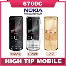 hot sell Nokia Unlocked Original 6700C 6700 Classic Gold mobile Phones 5MP free leather case Russian Keyboard Free Dropshipping