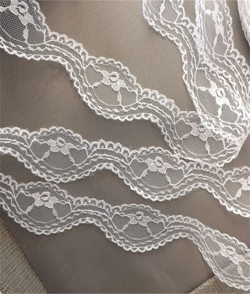 

Width 36mm hot white 15yards Embroidered Net Lace Trim fabric Garment ribbon headband wedding party decoration DIY Accessories