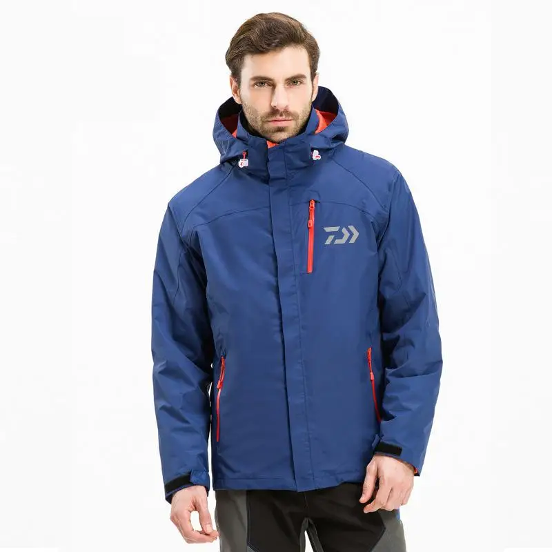 

2019 New Winter Daiwa Fishing Jackets Men Outdoor Waterproof Fleece Warm Fishing Clothing Hooded Soft Shell Fishing Clothes