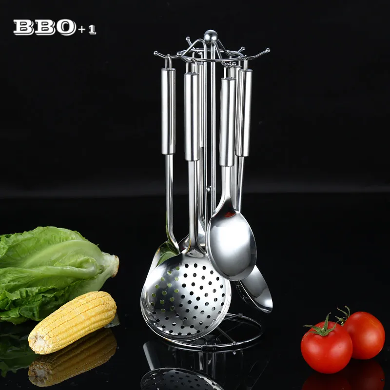 Hot 7 Pieces Cooking Tools Stainless steel set Kitchen Utensil Set with