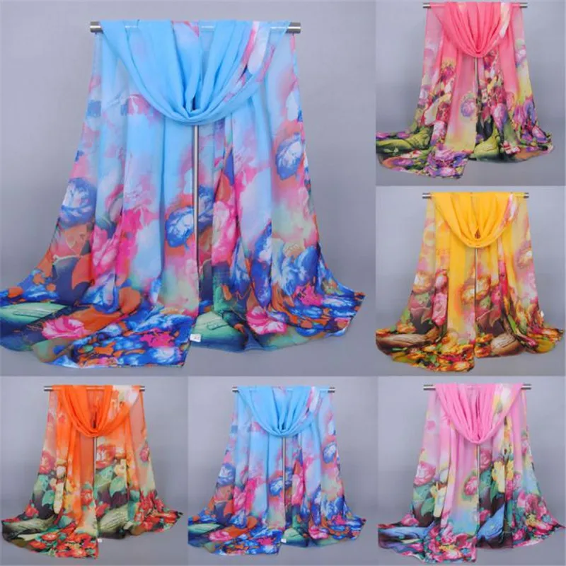 

Fashion Women Long Soft Wrap scarf Ladies Shawl Chiffon Scarf Scarves