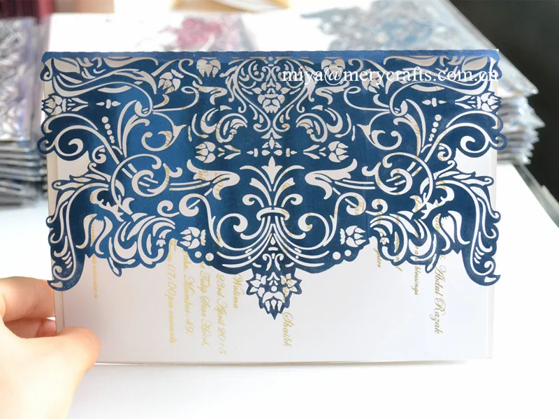 Popular Blue Wedding Invitation-Buy Cheap Blue Wedding